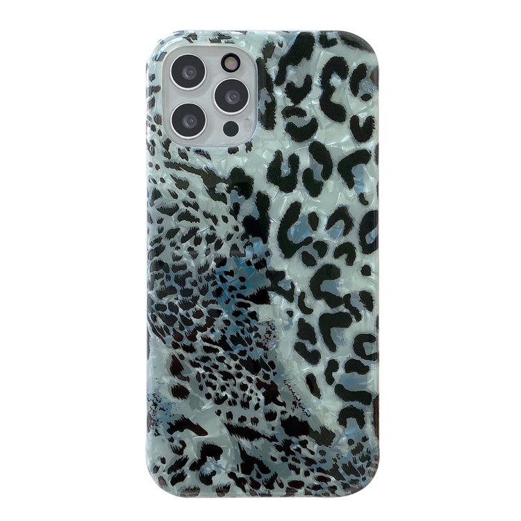 

TPU Shock-proof Protective Case For iPhone 12 Pro Max(Green Leopard Shell Pattern)