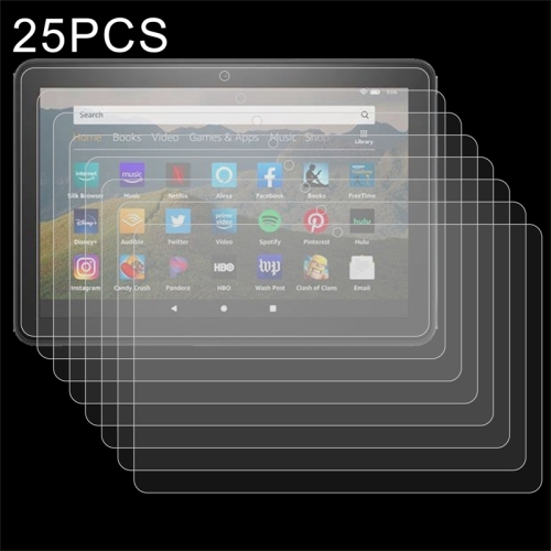 

For Amazon Fire HD 10 Plus (2021) 25 PCS 9H 2.5D Explosion-proof Tempered Glass Film