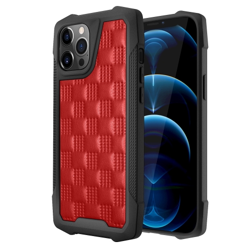 

3D Embossed PU + PC + TPU Skidproof Shockproof Case For iPhone 12 Pro Max(Red)