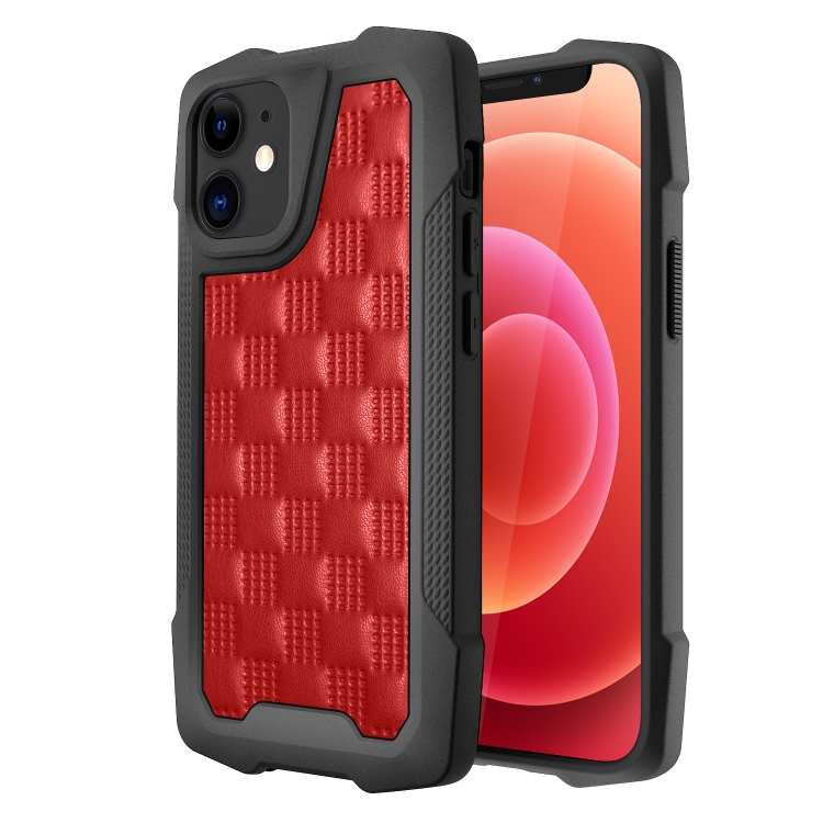 

3D Embossed PU + PC + TPU Skidproof Shockproof Case For iPhone 12 mini(Red)