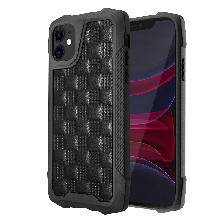 

3D Embossed PU + PC + TPU Skidproof Shockproof Case For iPhone 11(Black)