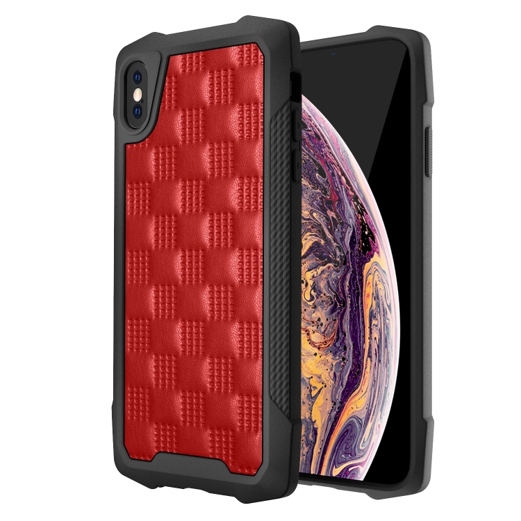 

3D Embossed PU + PC + TPU Skidproof Shockproof Case For iPhone XS Max(Red)