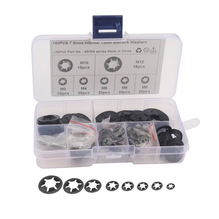 

A5704 150 PCS Torx Bearing Clamp Retaining Ring Manganese Steel Quick Speed Locking Washer