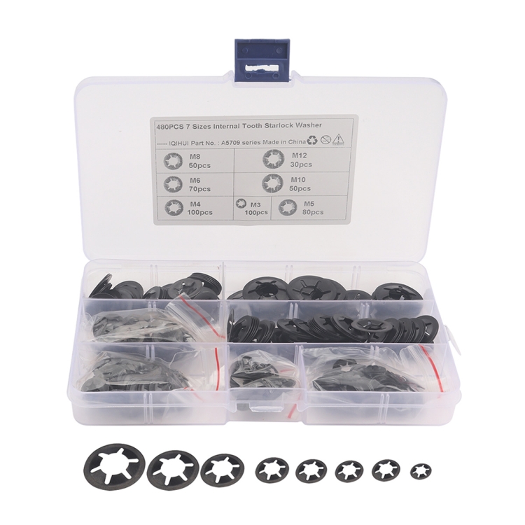 

A5709 480 PCS Torx Bearing Clamp Retaining Ring Manganese Steel Quick Speed Locking Washer