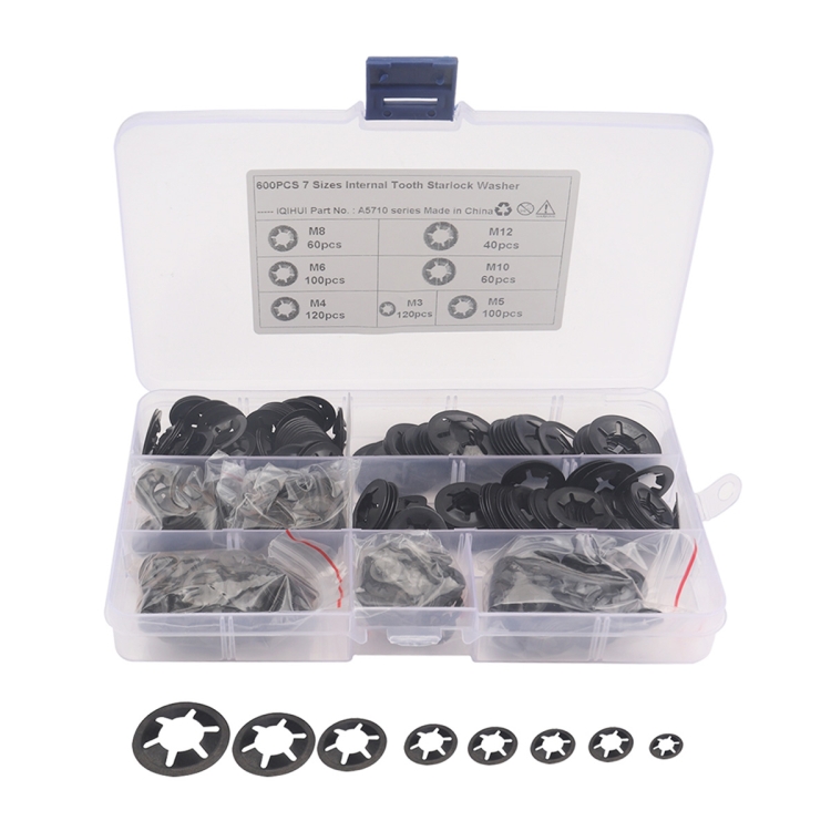 

A5710 600 PCS Torx Bearing Clamp Retaining Ring Manganese Steel Quick Speed Locking Washer