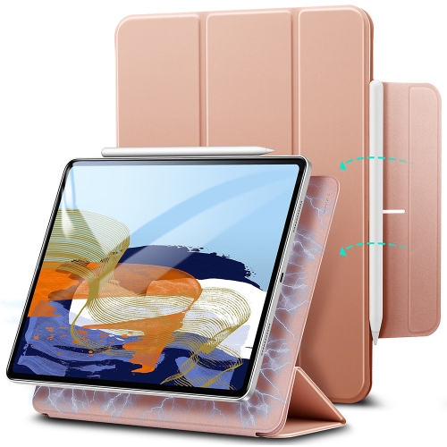 

ESR Rebound Magnetic with Clasp Series PU Leather Magnetic Horizontal Flip Leather Case with Holder & Pen Slot & Sleep / Wake-up Function For iPad Pro 11 (2021) / (2020)(Rose Gold)