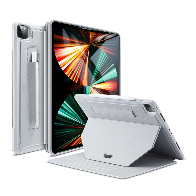 

ESR Sentry Stand Series PC + PU Magnetic Horizontal Flip Leather Case with Holder & Pen Slot For iPad Pro 12.9 (2021)(Grey)