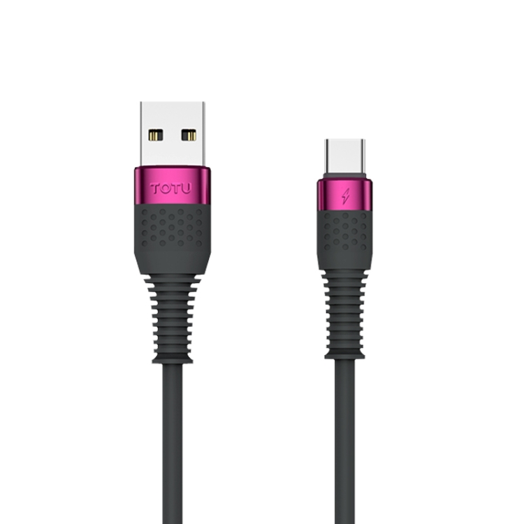 

TOTUDESIGN BL-013 Dyson Series 5A USB to USB-C / Type-C Silicone Fast Data Cable, Length: 1.2m(Purple Red)