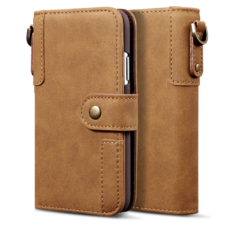 

For Samsung Galaxy S21+ 5G Retro Cowhide Texture Horizontal Leather Case with Card Slots & Wallet & Holder & Lanyard & Hand Strap(Brown)