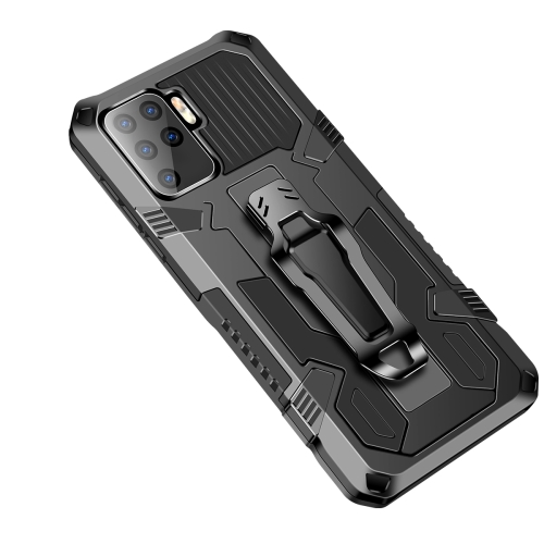 

For OPPO A94 Armor Warrior Shockproof PC + TPU Protective Case(Black)