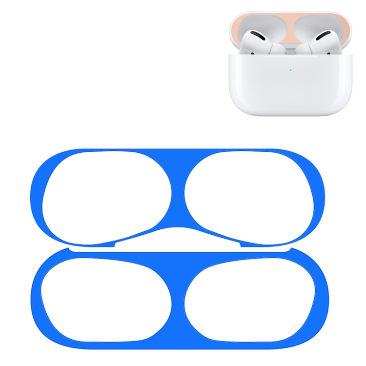

For Apple AirPods Pro Wireless Earphone Protective Case Metal Protective Sticker(Blue)