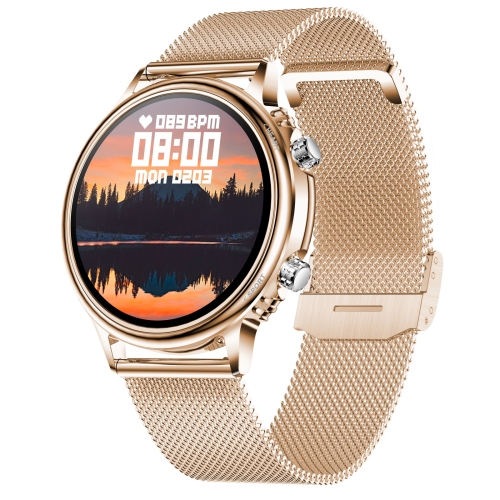 

CF81 1.32 inch TFT Color Screen IP67 Waterproof Smart Watch, Support Sleep Monitoring / Heart Rate Monitoring / Blood Pressure Monitoring, Style:Steel Strap(Gold)