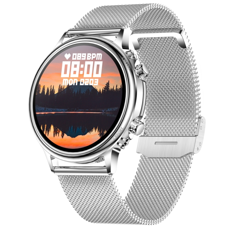 

CF81 1.32 inch TFT Color Screen IP67 Waterproof Smart Watch, Support Sleep Monitoring / Heart Rate Monitoring / Blood Pressure Monitoring, Style:Steel Strap(Silver)