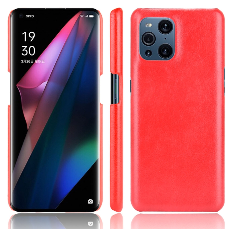 

For OPPO Find X3 / X3 Pro Shockproof Litchi Texture PC + PU Case(Red)