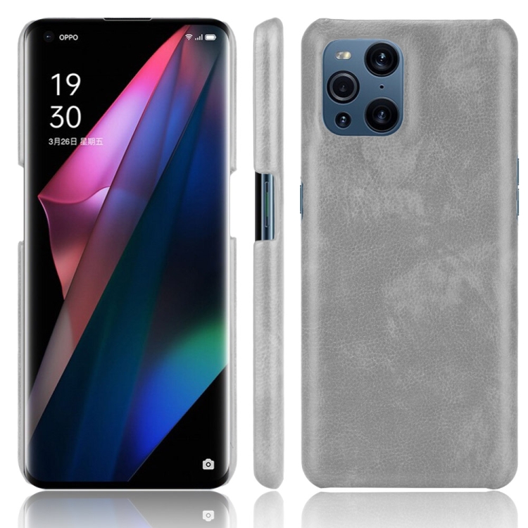 

For OPPO Find X3 / X3 Pro Shockproof Litchi Texture PC + PU Case(Grey)