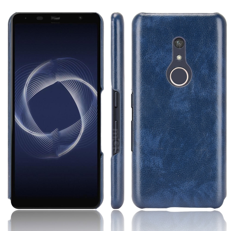 

For Fujitsu Be4 Plus F-41B Shockproof Litchi Texture PC + PU Case(Blue)