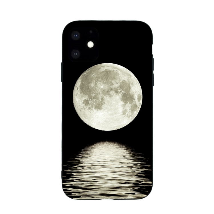 

For iPhone 11 Painted Pattern Soft TPU Protective Case(Moon)