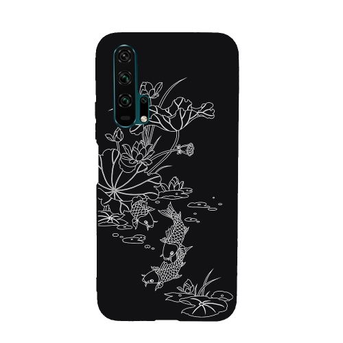 

For Huawei Honor 20 Pro Painted Pattern Soft TPU Protective Case(Lotus Pond)