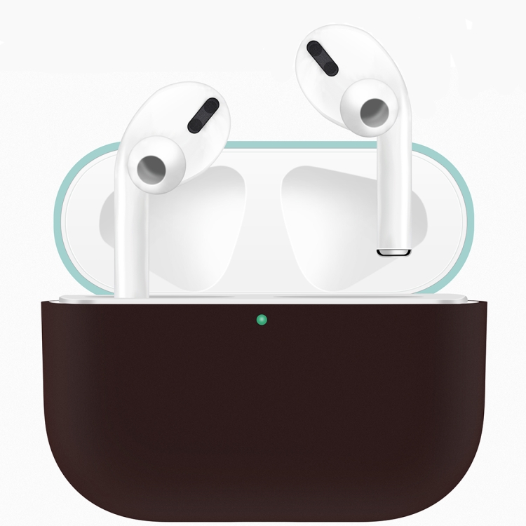 

For Apple AirPods Pro Two-colors Wireless Earphone Protective Case(Green Brown)