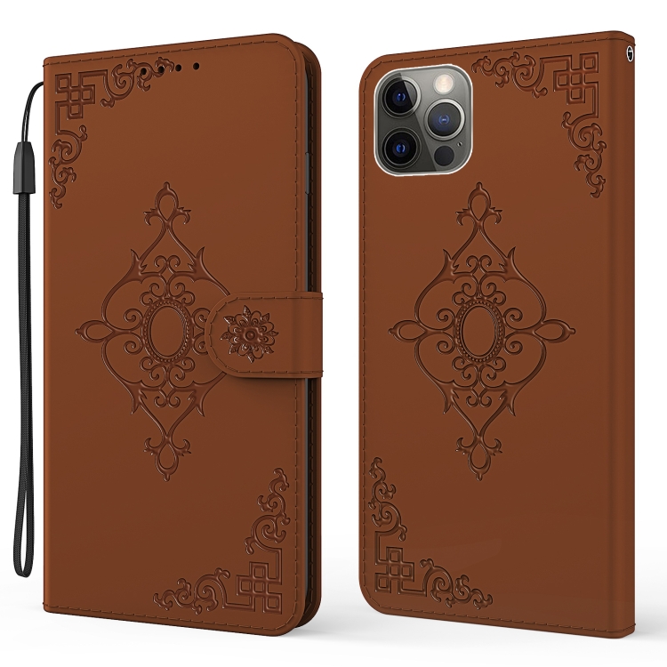 

Embossed Fortune Flower Pattern Horizontal Flip Leather Case with Holder & Card Slot & Wallet & Lanyard For iPhone 11 Pro Max(Brown)