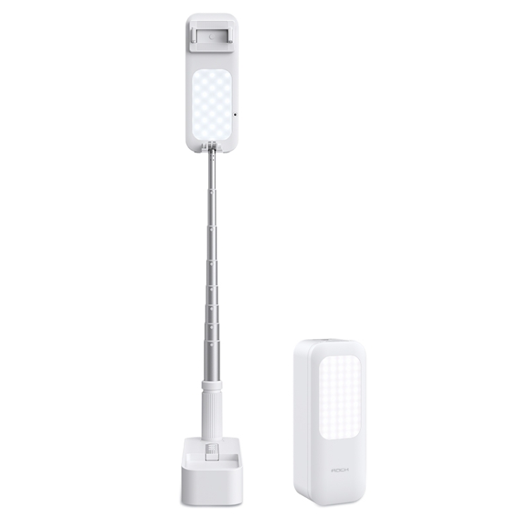 

ROCK V6 Bluetooth Multi-functional Live Broadcast Folding Stand(White)