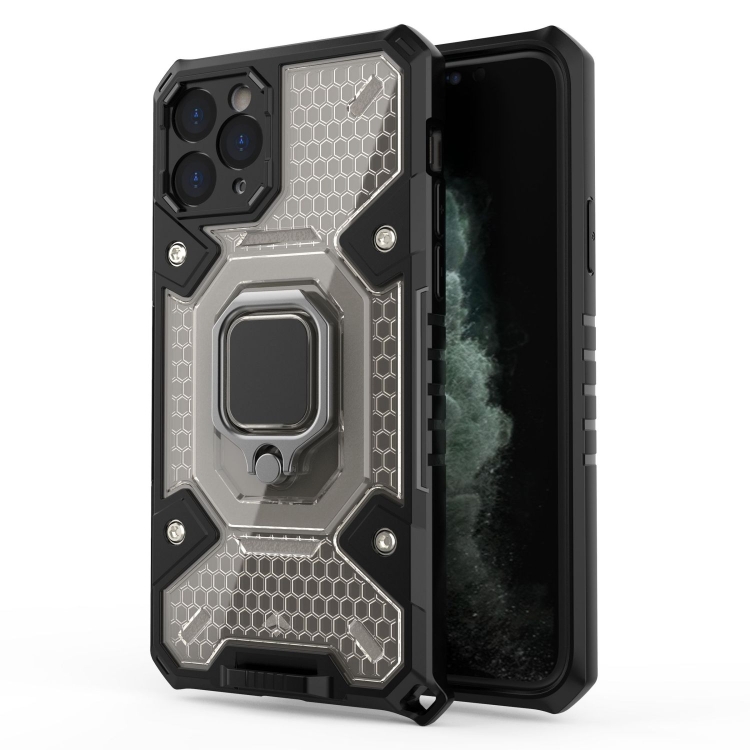 

For iPhone 11 pro Space PC+TPU Ring Holder Protective Case(Silver)