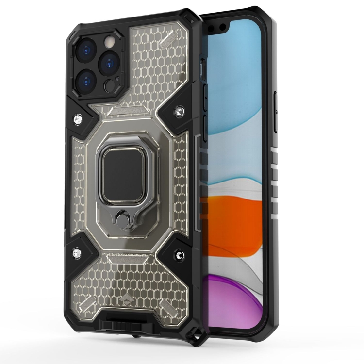 

For iPhone 12 Pro Space PC+TPU Ring Holder Protective Case(Silver)