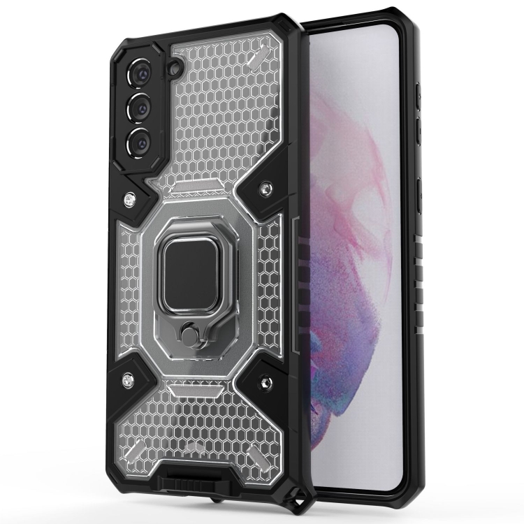 

For Samsung Galaxy S21+ 5G Space PC+TPU Ring Holder Protective Case(White)