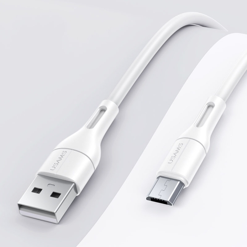 

USAMS US-SJ502 U68 USB to Micro USB PVC Charging Transmission Data Cable, Cable Length: 1m(White)