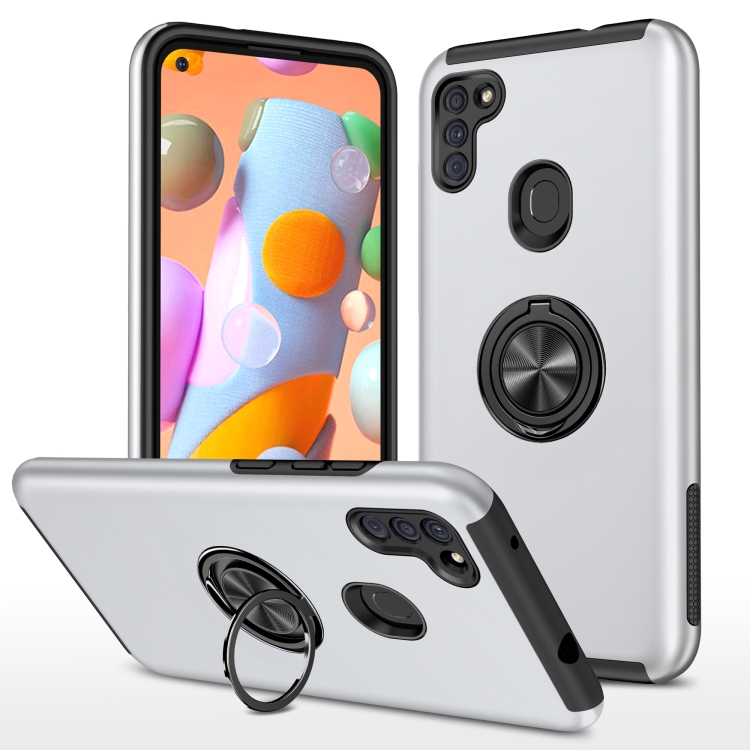 For Samsung Galaxy A11 PC + TPU Shockproof Magnetic Protective Case with Invisible Ring Holder(Silver)
For Samsung Galaxy A11 PC + TPU Shockproof Magnetic Protective Case with Invisible Ring Holder(Silver)