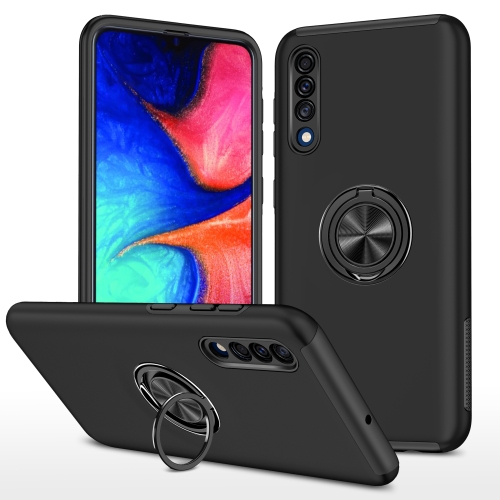 

For Samsung Galaxy A30s / A50s / A50 PC + TPU Shockproof Magnetic Protective Case with Invisible Ring Holder(Black)