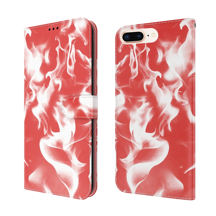 

Cloud Fog Pattern Horizontal Flip Leather Case with Holder & Card Slot & Wallet For iPhone 8 Plus & 7 Plus(Red)