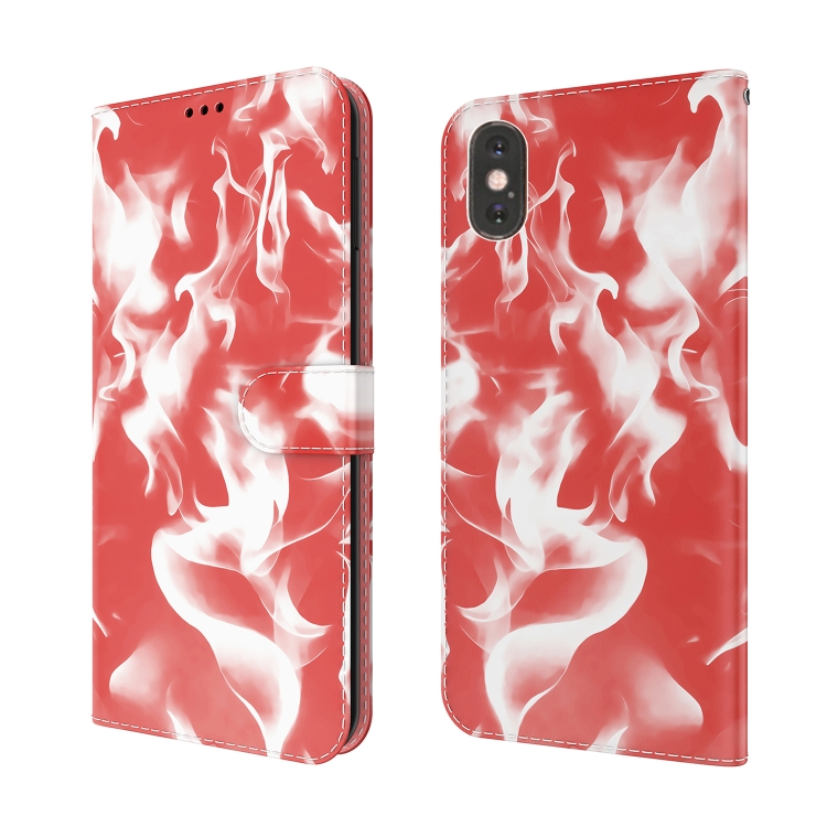 

Cloud Fog Pattern Horizontal Flip Leather Case with Holder & Card Slot & Wallet For iPhone XS Max(Red)