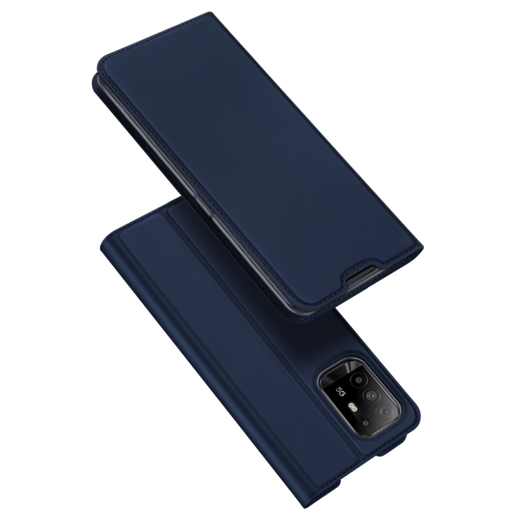 

For OPPO F19 Pro+ 5G DUX DUCIS Skin Pro Series Horizontal Flip PU + TPU Leather Case with Holder & Card Slots(Blue)