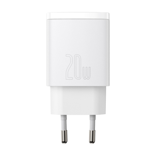 

Baseus 20W Compact USB + USB-C / Type-C Quick Charger, Plug Type: EU Plug(White)