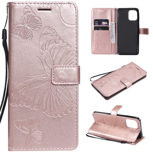 

For OPPO Find X3 Pro / Find X3 Pressed Printing Butterfly Pattern Horizontal Flip PU Leather Case with Holder & Card Slots & Wallet & Lanyard(Rose Gold)