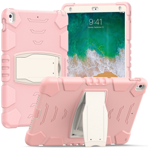 

3-Layer Protection Screen Frame + PC + Silicone Shockproof Combination Case with Holder For iPad Pro 10.5 (2019) / (2017)(Cherry Blossoms Pink)