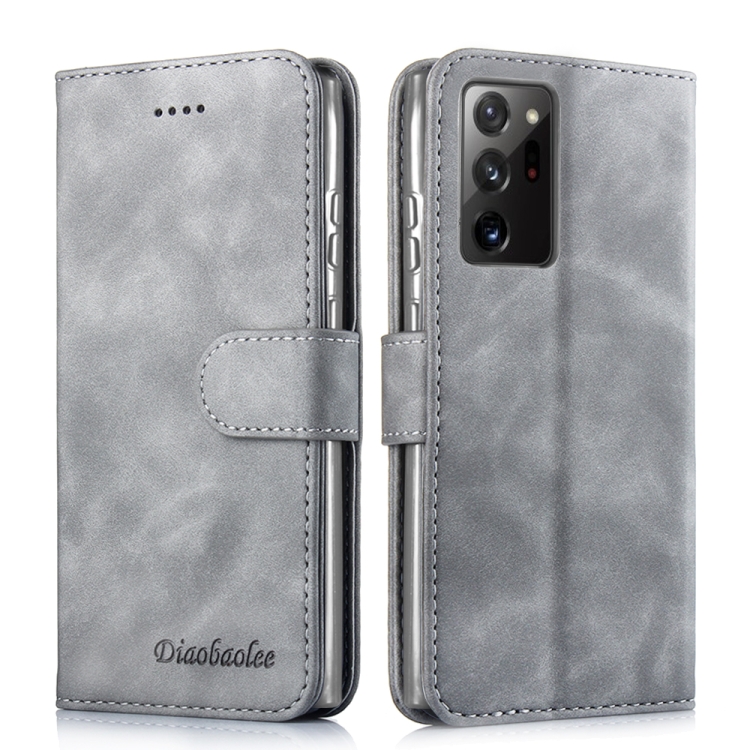 

For Samsung Galaxy A72 5G / 4G Diaobaolee Pure Fresh Texture Horizontal Flip Leather Case with Holder & Card Slots & Wallet & Photo Frame(Grey)