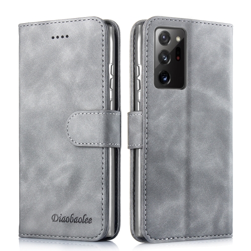 

For Samsung Galaxy A82 Diaobaolee Pure Fresh Texture Horizontal Flip Leather Case with Holder & Card Slots & Wallet & Photo Frame(Grey)