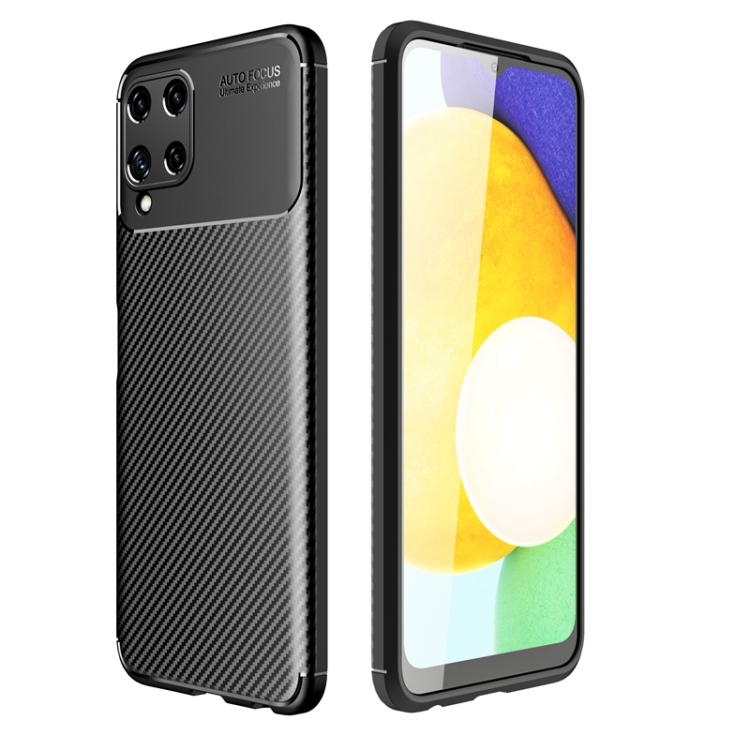 

For Samsung Galaxy A22 4G Carbon Fiber Texture Shockproof TPU Case(Black)
