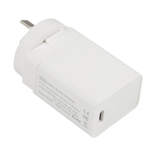 

PD30C 30W USB-C / Type-C Port Fast Charging Travel Charger(AU Plug)