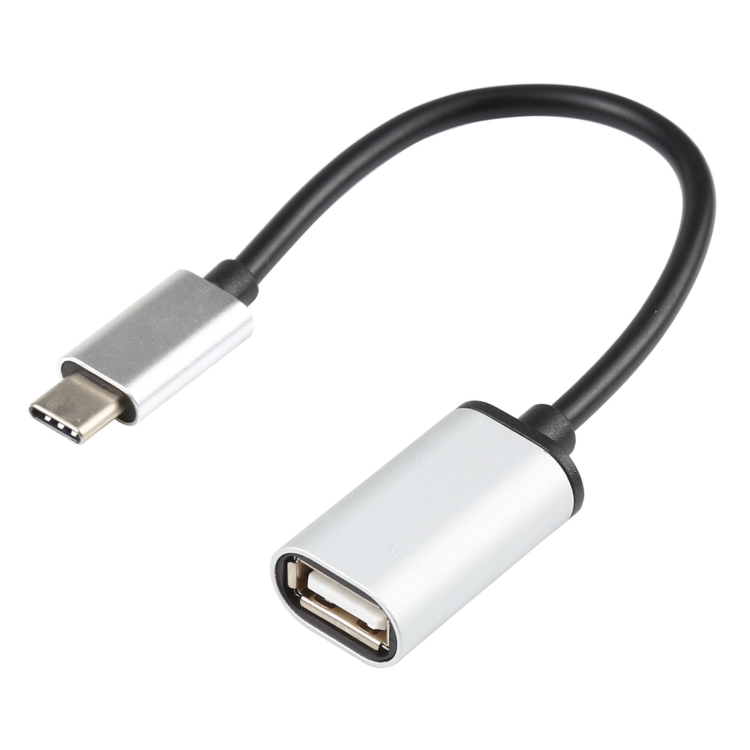 

BYL-1802 USB-C 3.1 / Type-C Male to USB 2.0 Female OTG Adapter Cable(Silver)
