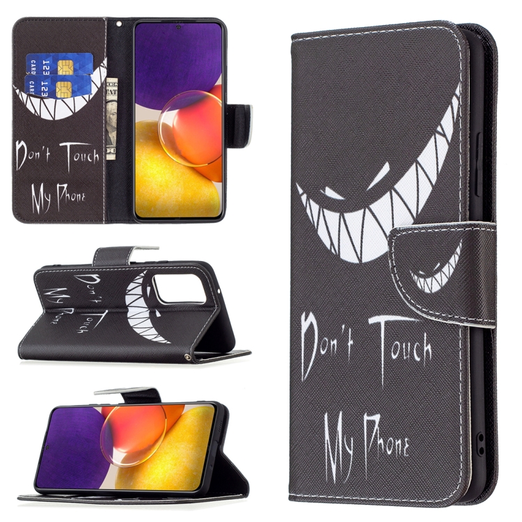 

For Samsung Galaxy A82 5G Colored Drawing Pattern Horizontal Flip Leather Case with Holder & Card Slots & Wallet(Smirk)