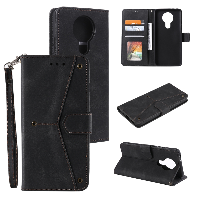 

For Nokia 3 Stitching Calf Texture Horizontal Flip Leather Case with Holder & Card Slots & Wallet(Black)