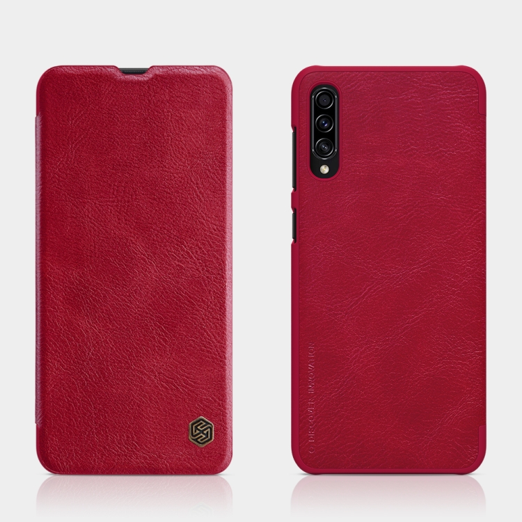 

For Galaxy A30s / A50s NILLKIN QIN Series Crazy Horse Texture Horizontal Flip Leather Case, with Card Slot(Red)