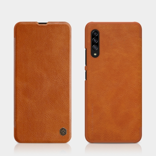 

For Galaxy A90 5G NILLKIN QIN Series Crazy Horse Texture Horizontal Flip Leather Case, with Card Slot(Brown)