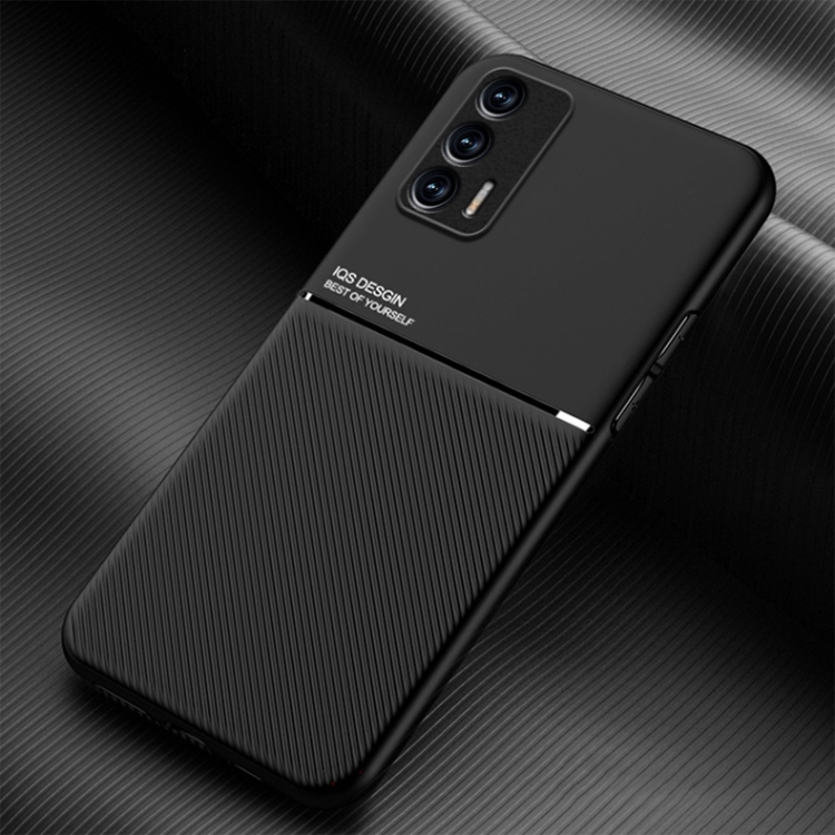 

For OPPO Realme GT 5G Classic Tilt Strip Grain Magnetic Shockproof PC + TPU Case(Black)