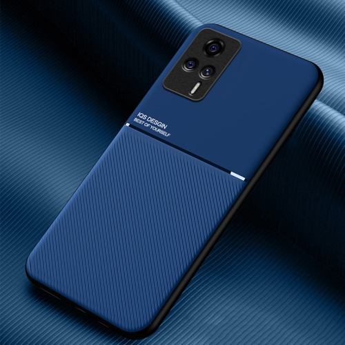 

For vivo S9e Classic Tilt Strip Grain Magnetic Shockproof PC + TPU Case(Blue)