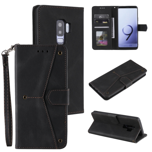 

For Xiaomi Redmi Note 8 Pro Stitching Calf Texture Horizontal Flip Leather Case with Holder & Card Slots & Wallet(Black)