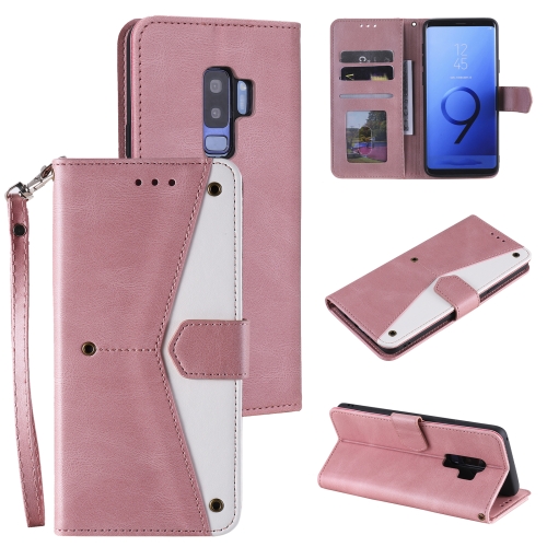 

For Xiaomi Redmi Note 8 Pro Stitching Calf Texture Horizontal Flip Leather Case with Holder & Card Slots & Wallet(Rose Gold)